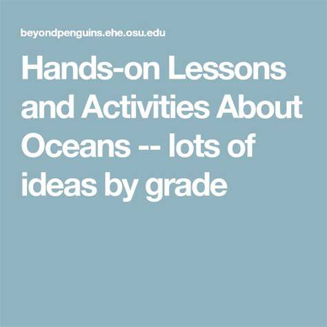 Hands-on Lessons and Activities About Oceans - raincitystudios.com