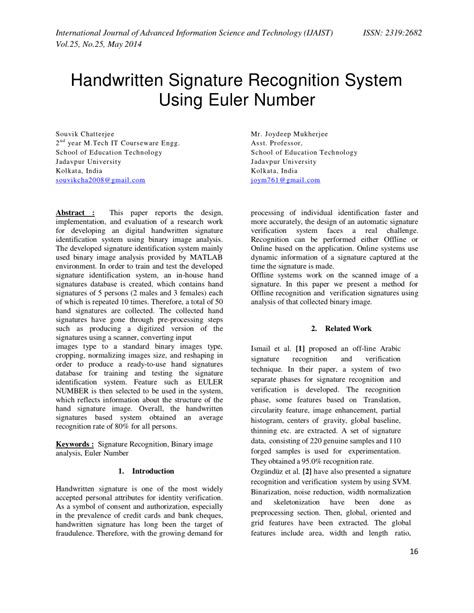 Handwritten Signature Recognition System - IJNRD - coolestguyplanet.net