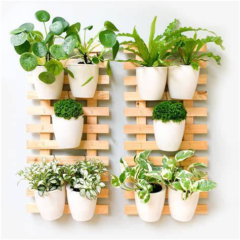 Hanging Vertical Wooden Planter - Etsy - raincitystudios.com