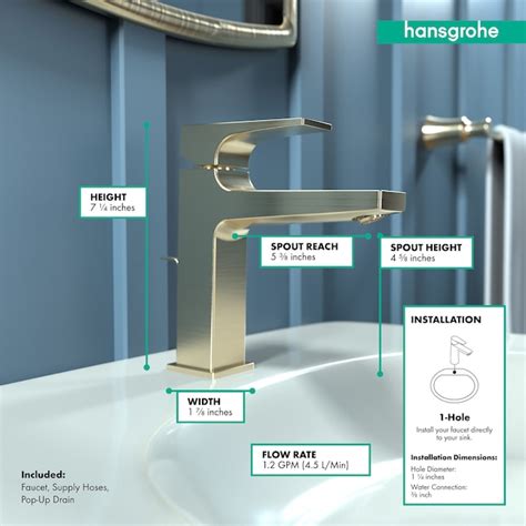Hansgrohe 32506141 Metropol 7 1/4 Inch Deck Mount Single Hole Bathroom ... - balustradellc