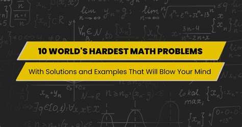 HARDEST PROBLEMS IN MATHEMATICS - wintechmobiles.com