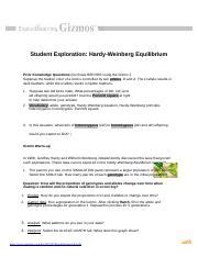 HardyWeinbergSE 2 .pdf.docx - Student Exploration: Hardy-Weinberg ... - muktibox.com