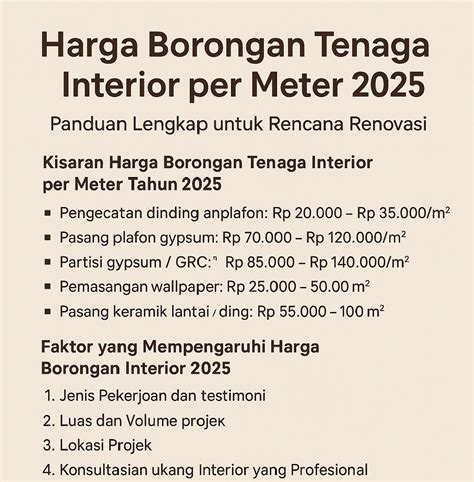 Harga Borongan Tenaga Per Meter 2025 Terbaru - balustradellc