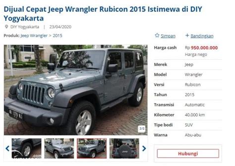 Harga Jeep Wrangler Rubicon 2015 di Indonesia | Wrangler Rubicon Bekas ... - balustradellc