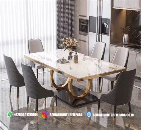 Harga Meja Makan Marmer Minimalis Modern 6 Kursi Gio - balustradellc