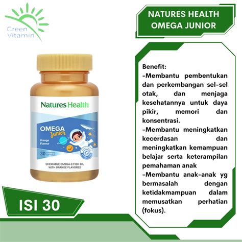 Harga Natures Health Omega Junior Softgel 30 pcs - balustradellc