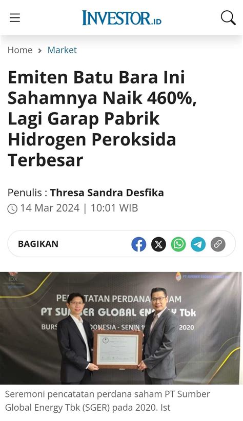 Harga Saham SGER hari ini | Saham Sumber Global Energy Tbk Pt ... - balustradellc