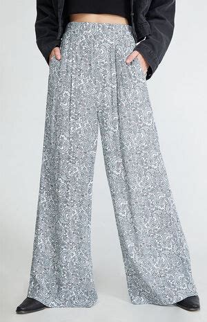 HARLOW PAISLEY WIDE LEG PANTS - MINKPINK Official