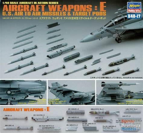 HAS36008 1:48 Hasegawa Aircraft Weapons Set D - Sprue Brothers Models LLC