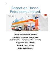 HASCOL PETROLEUM LIMITED : Financial Data Forecasts …