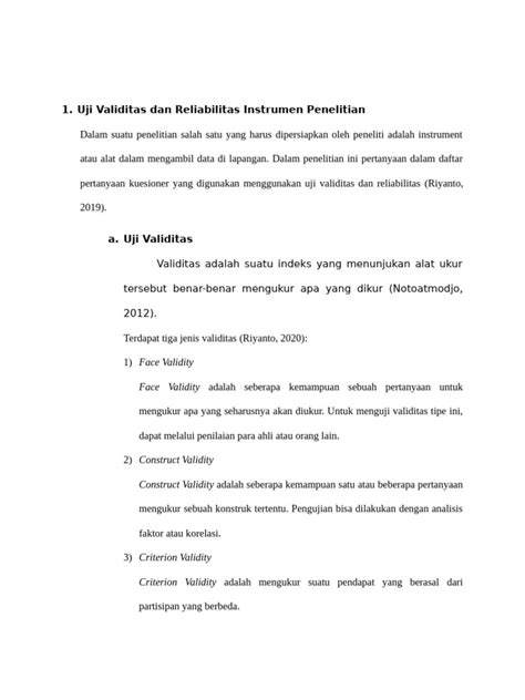 Hasil Diskusi Soal Validitas dan Reliabilitas dalam Penelitian ... - wintechmobiles.com
