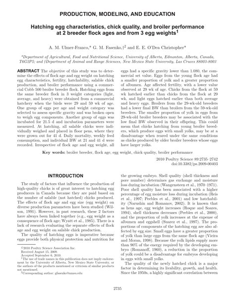 Hatching egg characteristics, chick quality, and broiler performance at ... - muktibox.com