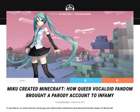 HATSUNE MIKU CREATOR OF MINECRAFT #mikuday #hatsunemiku #miku …