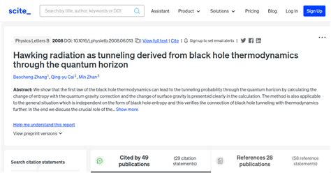 Hawking radiation as tunneling derived from black hole thermodynamics ... - wintechmobiles.com