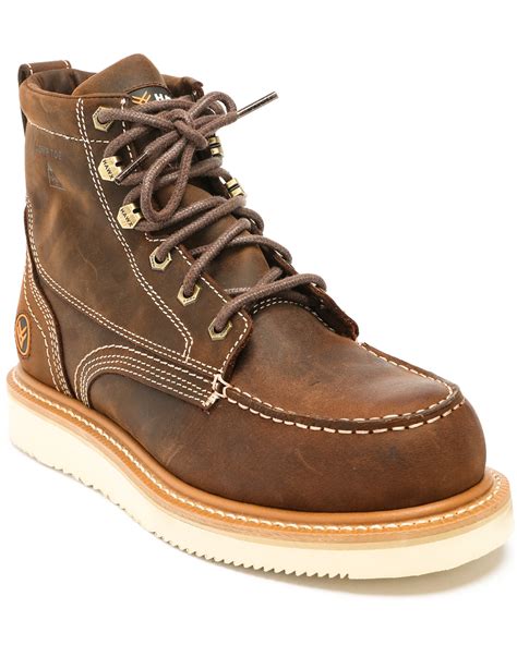 HAWX GRADE MOC DISTRESSED WEDGE WORK BOOTS