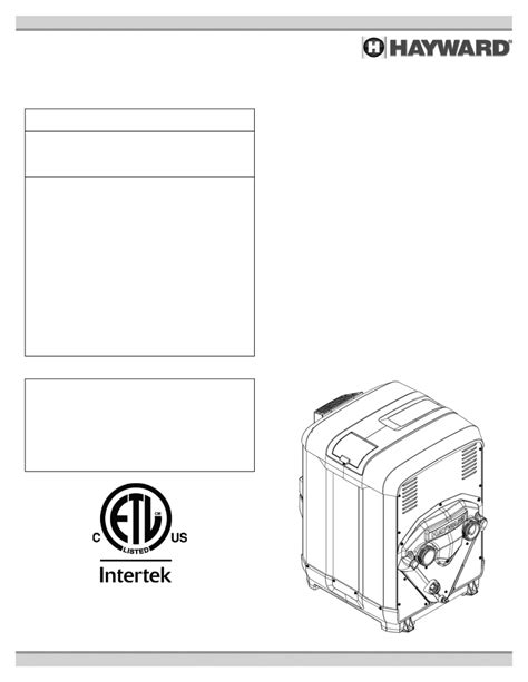 HAYWARD HDF400 INSTALLATION & OPERATION MANUAL Pdf …