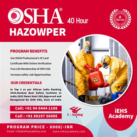 HAZWOPER Training Guidelines Course Certificates HAZWOPER OSHA