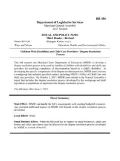 HB 745 Department of Legislative Services Maryland General …