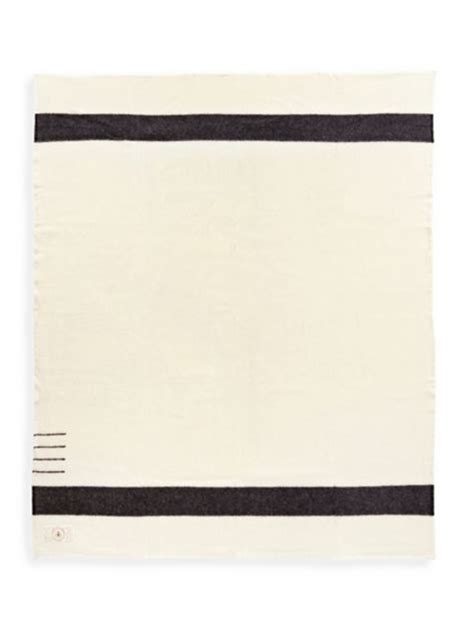 HBC Stripes Oxford White Point Blanket TheBay