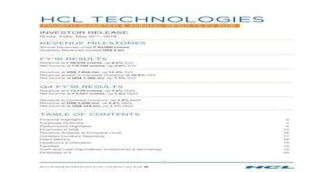 HCL Technologies Reports Financial Results for Q4 and FY 2024