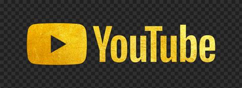 HD Gold Golden Youtube YT Logo PNG Citypng