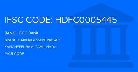 HDFC BANK LTD, Kancheepuram Branch, Kancheepuram, Tamil …