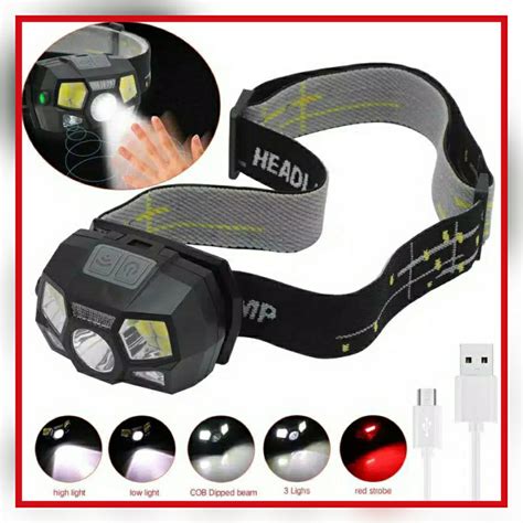 headlamp stronglight - recharge - senter kepala - sensor gerak - balustradellc