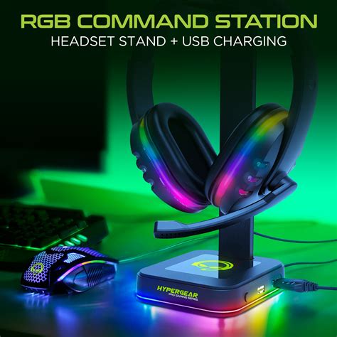 Headphone Stand for Gamers, RGB Headset Holder | HyperGear - balustradellc