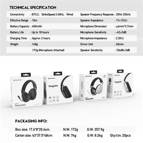 Headset Koneksi Tri Mode Tamago WHG01 - Manuals+ - balustradellc