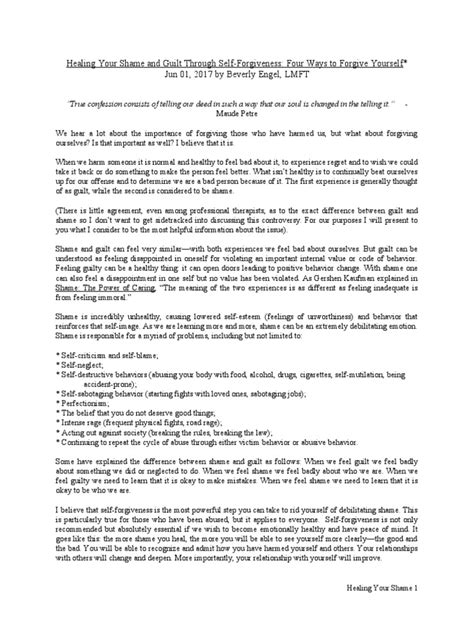 Healing Your Shame and Guilt Through Self-Forgiveness - balustradellc