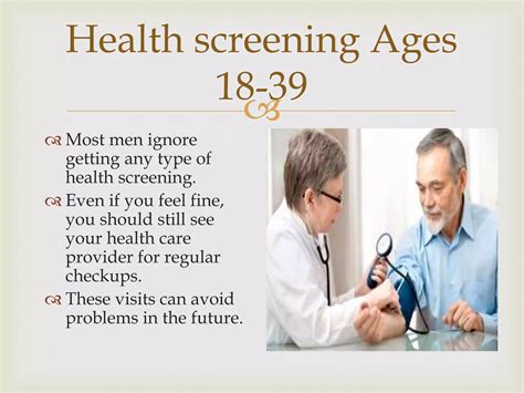 Health screenings for men ages 18 to 39 - MedlinePlus - balustradellc