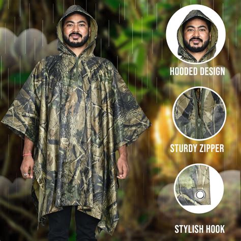 Heavy Duty Military Grade Rain Poncho - Keep Shooting - balustradellc