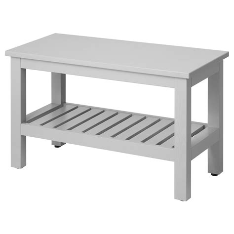 HEMNES Bench, gray, 325/8" - IKEA