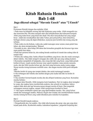 Henokh Slavonic (terjemahan Indonesia) | PDF - balustradellc