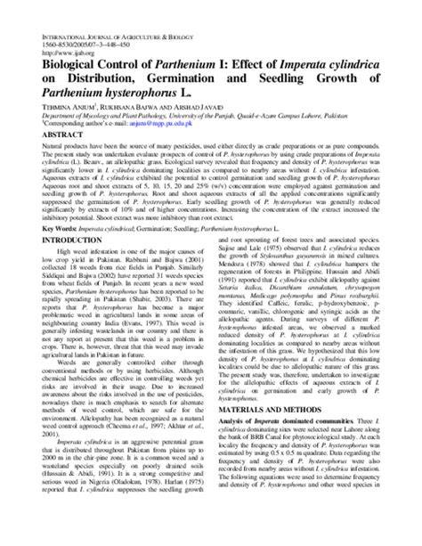 Herbicides and mechanical control of Imperata cylindrica as a first ... - raincitystudios.com
