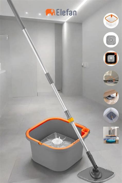 HERO TEMİZ&KİRLİ SU HAZNELİ DÖNER BAŞLIKLI KARE MOP.