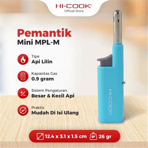 Hi-Cook Pemantik Mini MPL-M / Korek Api Gas - balustradellc