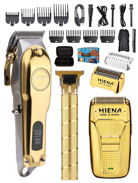 HIENA 3pcs Piece Combination Hair Clipper Set Exquisitely Carved Hair ... - balustradellc