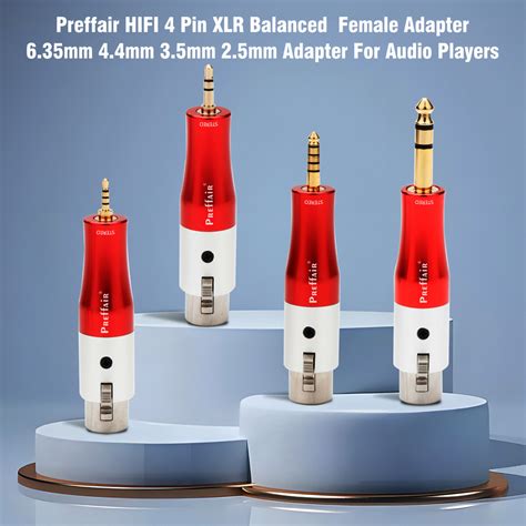High End Preffair HiFi 4Pin XLR Balanced Female Plug to 4 - balustradellc