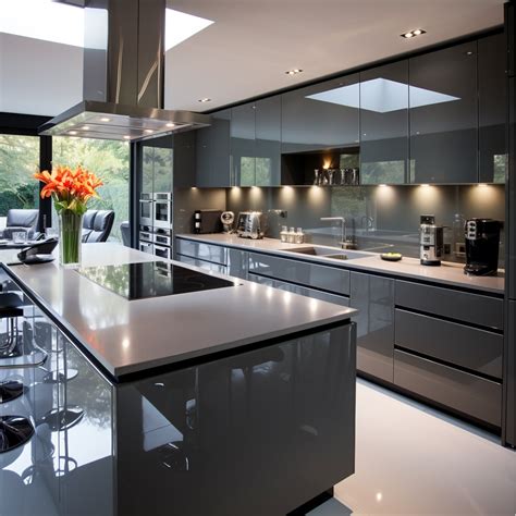 High Gloss Kitchen Cabinets - Bauformat - balustradellc