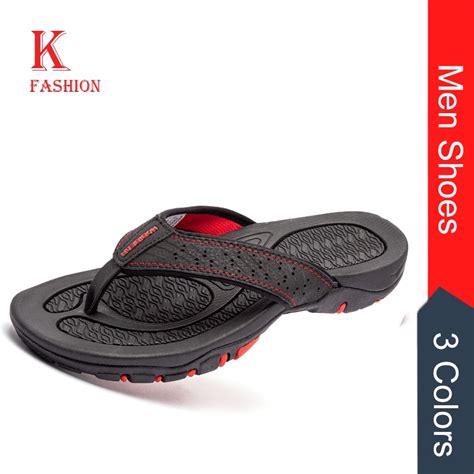 High Quality Men's Flip-Flops Large Size Anti-Slip Comfort PU Leather ... - balustradellc