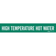 HIGH TEMPERATURE HOT WATER Pipe Marker Brady