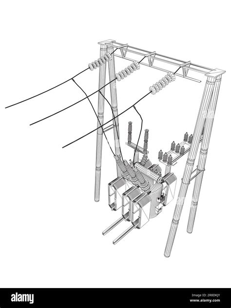 High voltage electrical substation illustration, transformer ... - wintechmobiles.com