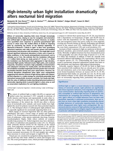 High-intensity urban light installation dramatically alters ... - PNAS - muktibox.com
