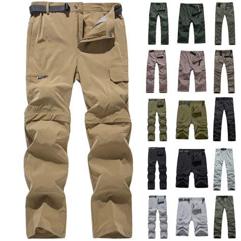 Hiking Pants Men Quick Dry Convertible Fishing Pants for Men Zip Off ... - balustradellc