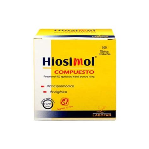 HIOSIMOL 10 10 mg Tab. recubierta de Perú 磊 - Vademecum.es