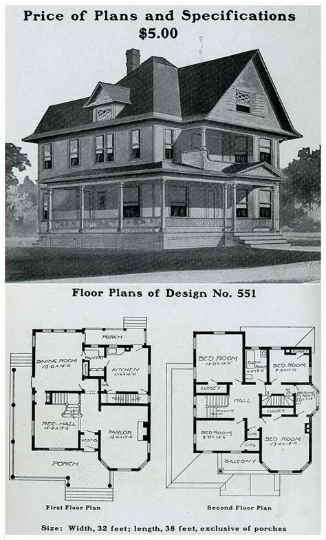 Historic House Plans & Floor Plans | The Plan Collection - balustradellc