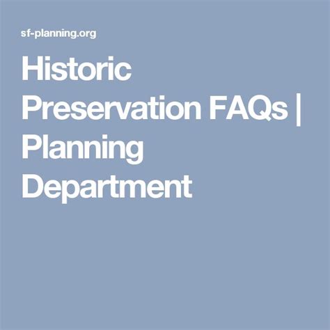 Historic Preservation FAQs - SF Planning - muktibox.com