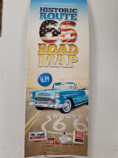 HISTORIC ROUTE 66 TRAVEL ROAD MAP CHICAGO TO LA 97th …