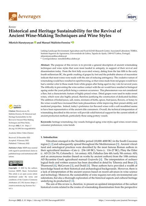 Historical and Heritage Sustainability for the Revival of Ancient Wine ... - wintechmobiles.com